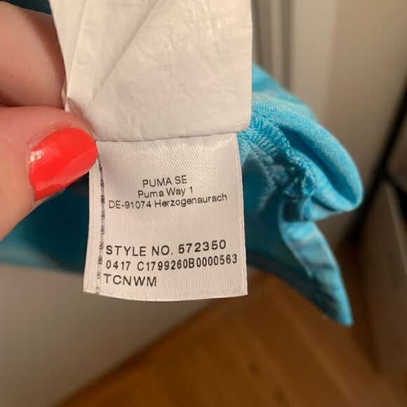 Puma EUC blue/white pounce dry cell striped polo Size small - Picture 2 of 5